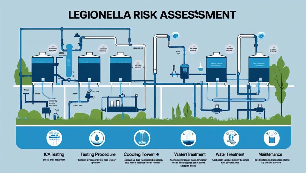 Legionella risk assessment schematics image generate